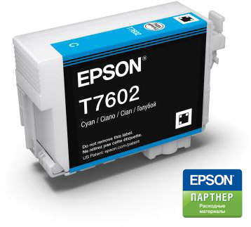 C13T76024010 Картридж Epson T760 для SC-P600 Cyan 25,9 мл.