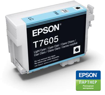 C13T76054010 Картридж Epson T760 для SC-P600 Light Cyan 25,9 мл.