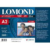 1103307 Бумага Микропористое Полуглянцевая Lomond А2 (420х594)мм, 250г/м2, 25л.