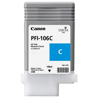 6622B001 Картридж Canon PFI-106 для iPF6400/iPF6400S/iPF6450 Cyan 130мл.