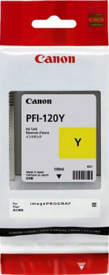 2888C001 Картридж Canon imagePROGRAF TM-200/TM-205/TM-300/TM-305 PFI-120 Yellow 130мл.