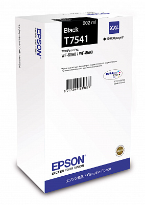 C13T754140 Картридж Epson T754 для WorkForce Pro WF-8090DW/WF-8590DWF Black 202мл.